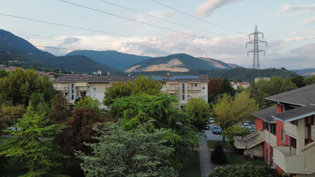 View of the city of Brescia, Lombardy, Italy