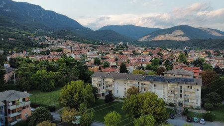 Panoramic view of the city of Brescia in Italy