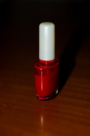 Red lipstick, ready to be wornの写真素材