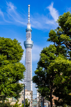 the high Tokyo skytree tower, in Japanのeditorial素材