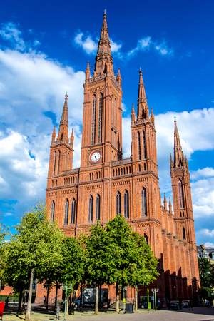 The "Marktkirche" ( Market church in English) in Wiesbaden, Germanyのeditorial素材
