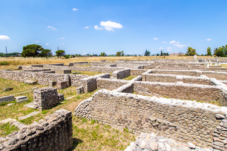 Lucus Feroniae: was an ancient sacred grove  dedicated to the Sabine goddess Feronia. It was located in Etruria, across the ancient Via Tiberina. Now is in Capena near Rome, Italyの写真素材