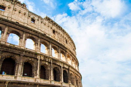 View of Colosseum in Rome, Italy, Europe.の写真素材