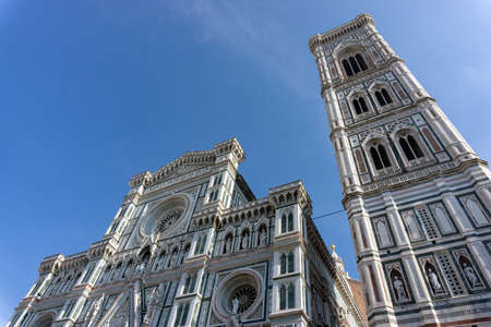 Cathedral of Saint Mary of the Flower, called Cattedrale di Santa Maria del Fiore in Florence Tuscany. Also known Cathedral of Florence or Duomo Di Firenze.の写真素材