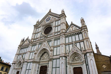 The Basilica di Santa Croce is one of the most important cathedral in Florence, Italyの写真素材