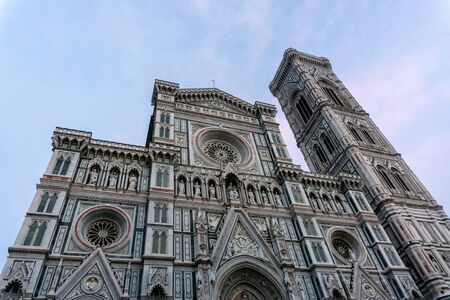 Cathedral of Saint Mary of the Flower, called Cattedrale di Santa Maria del Fiore in Florence Tuscany. Also known Cathedral of Florence or Duomo Di Firenze.の写真素材