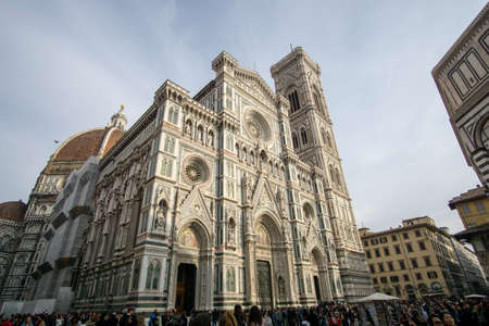 Cathedral of Saint Mary of the Flower, called Cattedrale di Santa Maria del Fiore in Florence Tuscany. Also known Cathedral of Florence or Duomo Di Firenze.のeditorial素材