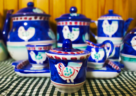 Italian pottery. Blue ceramic
