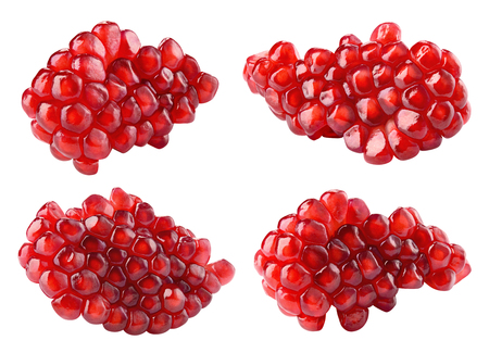 Pomegranate isolated. Pomegranate seeds on white background. With clipping path. Full depth of field. Collection.の写真素材