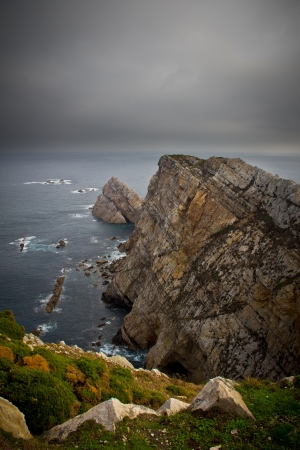 coastal landscape in the north of Spainの写真素材