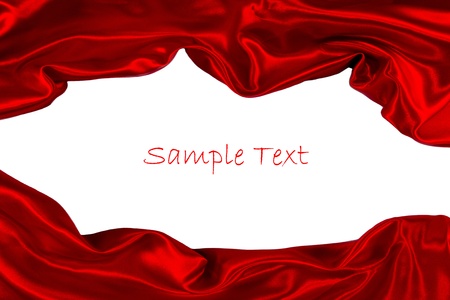 red fabric isolated on whiteの写真素材