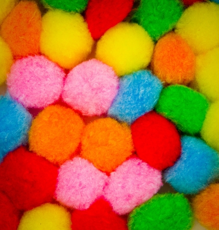 texture composed by cottons of colorsの写真素材