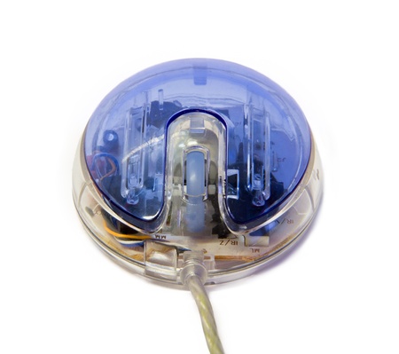transparent informatic mouse isolated on whiteの写真素材
