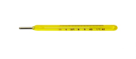 mercury thermometer isolated on white