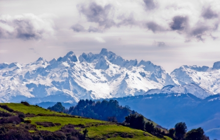 landscape in the north of Spainの写真素材