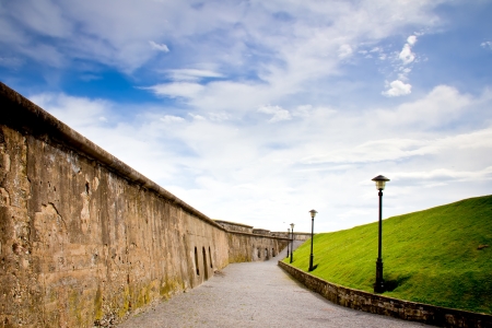 park in the city of Gijon in Asturiasのeditorial素材