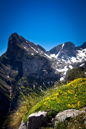 mountain landscape in the north of Spainの写真素材