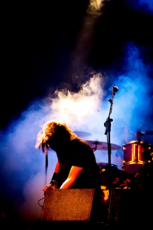 rock concert of a heavy metal groupの写真素材