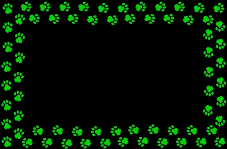 image composed with leopard footprints and plain backgroundの写真素材