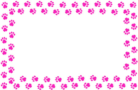 image composed with leopard footprints and plain backgroundの写真素材