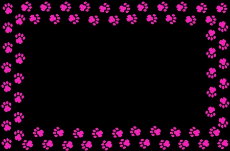 image composed with leopard footprints and plain backgroundの写真素材
