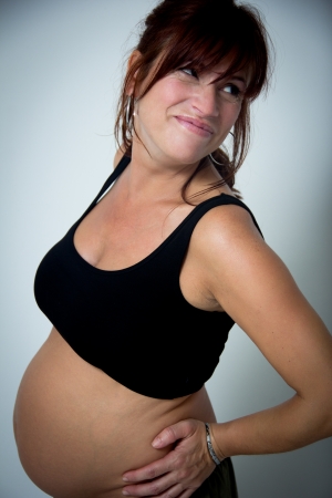 portrait of a pregnant womanの写真素材
