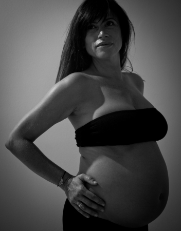 portrait of a pregnant womanの写真素材