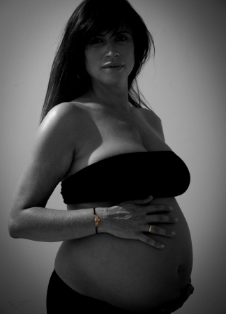 portrait of a pregnant womanの写真素材
