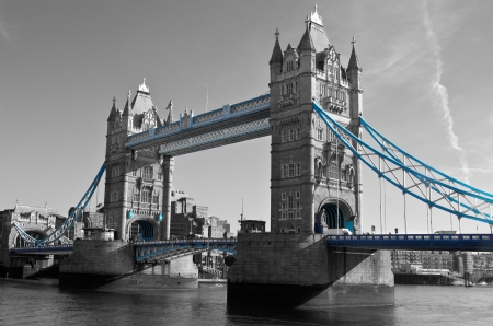 view of the London tower bridgeの写真素材