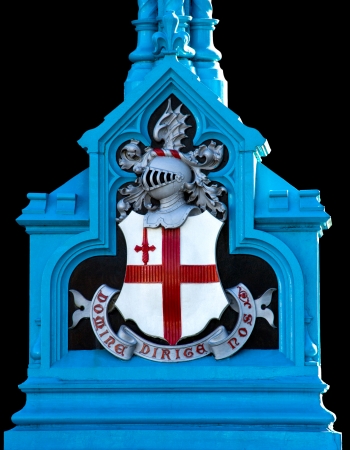 London tower bridge  detail in a black backgroundの写真素材
