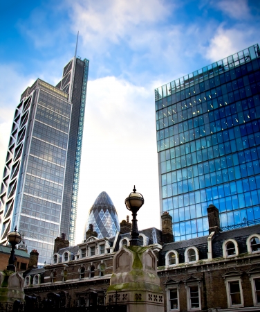 view of skyscrapers in Londonのeditorial素材