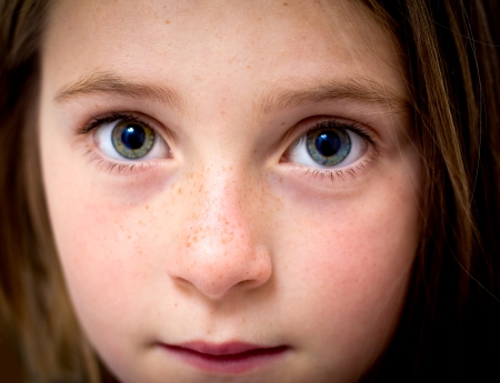 portrait of a little girl. Studio shot.の写真素材