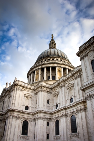 view of the St. Paul cathedral in London, Uk.の写真素材