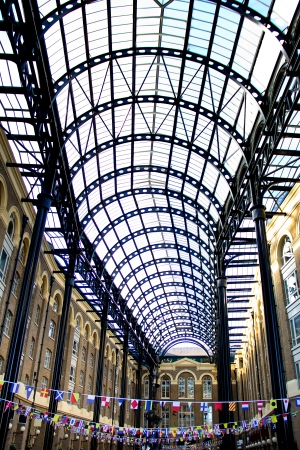 view of a london covered marketのeditorial素材