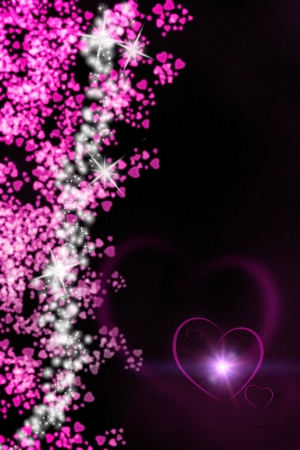 Valentine Hearts Background. Valentines Red Abstract Wallpaperの写真素材