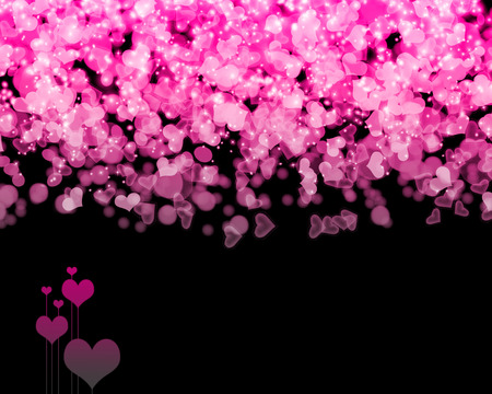 Valentine Hearts Background. Valentines Red Abstract Wallpaperの写真素材