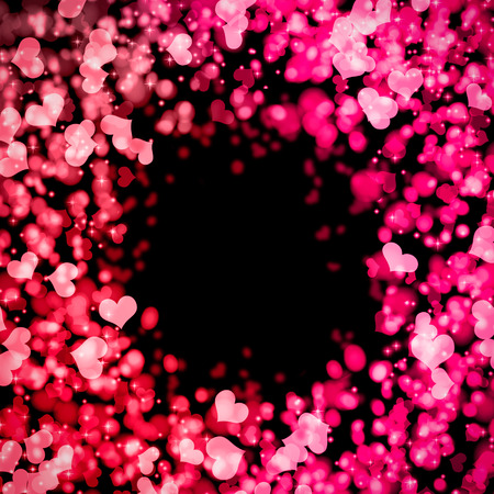 Valentine Hearts Background. Valentines Red Abstract Wallpaperの写真素材