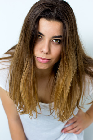 portrait of a young beautiful womanの写真素材