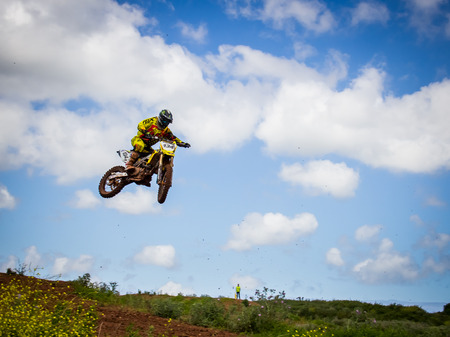 GIJON, SPAIN - MAY May 2014: Participants in the MX State  Championship held in the city of Gijon, Spain, on Saturday, May 24, 2014.のeditorial素材