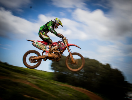 GIJON, SPAIN - MAY May 2014: Participants in the MX State  Championship held in the city of Gijon, Spain, on Saturday, May 24, 2014.のeditorial素材