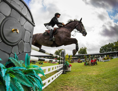 GIJON, SPAIN           Aug 2014:  Participants in the " International Jumping Competition CSIO 5 Gijon 2014"  Spain, from July 31 to August 4のeditorial素材