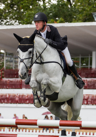 GIJON, SPAIN           Aug 2014:  Participants in the " International Jumping Competition CSIO 5 Gijon 2014"  Spain, from July 31 to August 4のeditorial素材