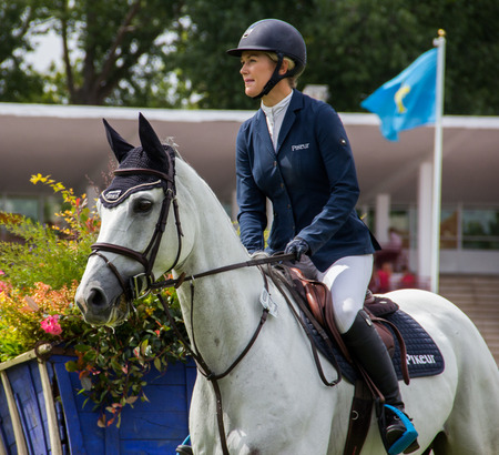GIJON, SPAIN           Aug 2014:  Participants in the " International Jumping Competition CSIO 5 Gijon 2014"  Spain, from July 31 to August 4のeditorial素材