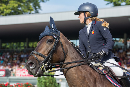 GIJON, SPAIN           Aug 2014:  Participants in the  International Jumping Competition CSIO 5...