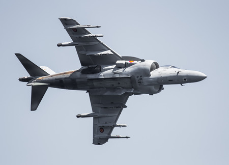 GIJON, SPAIN - JUL Jul 2014: Participants in the "Festival Aereo GijÃ³n 2014"                Spain, on Sunday, Jul 27, 2014.のeditorial素材