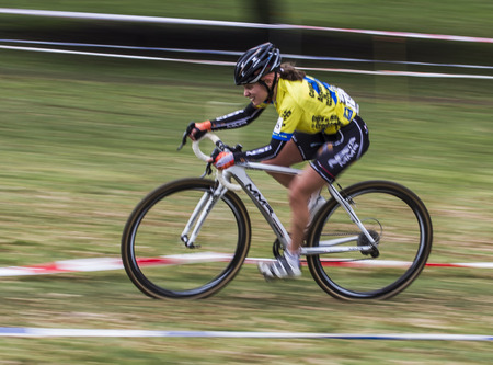 GIJON, SPAIN Jan 4 2015:  Participants in the " VII Trofeo Villa de Gijon de Ciclocross"  held in the spanish city of Gijon, on 4 January, 2015のeditorial素材