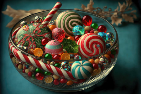 Christmas candy. Generative AIの素材