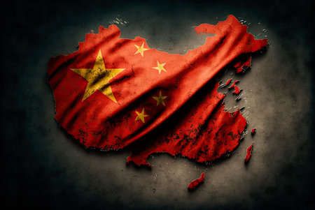 Flag of china. Generative AIの素材