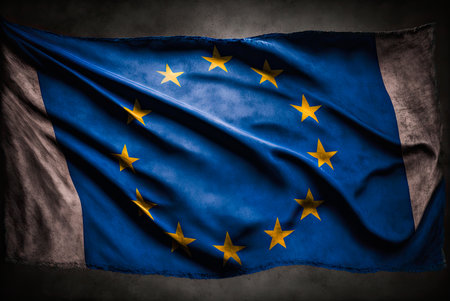 Flag of the European Union. Generative AIの素材