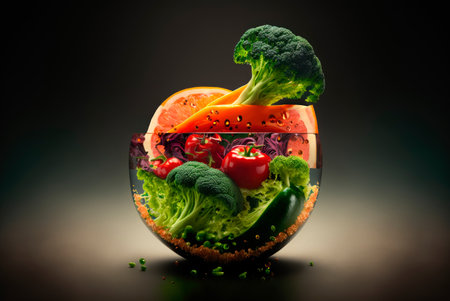 Healthy food concept. Generative AIの素材
